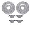 2502-31070 Geoperformance Drilled/Slotted Rotors w/5000 Advanced Brake Pads Kit, 2007-2015 BMW, Position: Front - image 1