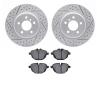 2502-31078 Geoperformance Drilled/Slotted Rotors w/5000 Advanced Brake Pads Kit, 2014-2016 BMW, Position: Rear - image 1