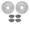 2502-31079 Geoperformance Drilled/Slotted Rotors w/5000 Advanced Brake Pads Kit, 2011-2016 BMW, Position: Rear - image 1
