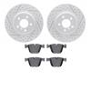 2502-31081 Geoperformance Drilled/Slotted Rotors w/5000 Advanced Brake Pads Kit, 2011-2015 BMW, Position: Rear - image 1