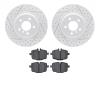 2502-31084 Geoperformance Drilled/Slotted Rotors w/5000 Advanced Brake Pads Kit, 2011-2019 BMW, Position: Rear - image 1
