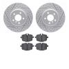 2502-31085 Geoperformance Drilled/Slotted Rotors w/5000 Advanced Brake Pads Kit, 2015-2015 BMW, Position: Rear - image 1
