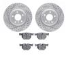 2502-31087 Geoperformance Drilled/Slotted Rotors w/5000 Advanced Brake Pads Kit, 2006-2015 BMW, Position: Rear - image 1