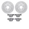 2502-31094 Geoperformance Drilled/Slotted Rotors w/5000 Advanced Brake Pads Kit, 2012-2020 BMW, Position: Rear - image 1