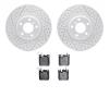 2502-31098 Geoperformance Drilled/Slotted Rotors w/5000 Advanced Brake Pads Kit, 2012-2020 BMW, Position: Rear - image 1