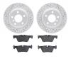 2502-31100 Geoperformance Drilled/Slotted Rotors w/5000 Advanced Brake Pads Kit, 2013-2020 BMW, Position: Rear - image 1