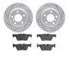 2502-31101 Geoperformance Drilled/Slotted Rotors w/5000 Advanced Brake Pads Kit, 2013-2020 BMW, Position: Rear - image 1