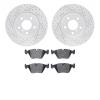2502-31115 Geoperformance Drilled/Slotted Rotors w/5000 Advanced Brake Pads Kit, 2004-2010 BMW, Position: Front - image 1