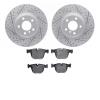 2502-31117 Geoperformance Drilled/Slotted Rotors w/5000 Advanced Brake Pads Kit, 2007-2019 BMW, Position: Rear - image 1