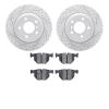 2502-31122 Geoperformance Drilled/Slotted Rotors w/5000 Advanced Brake Pads Kit, 2007-2014 BMW, Position: Rear - image 1