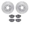 2502-31130 Geoperformance Drilled/Slotted Rotors w/5000 Advanced Brake Pads Kit, 2015-2018 BMW, Position: Rear - image 1