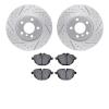 2502-31131 Geoperformance Drilled/Slotted Rotors w/5000 Advanced Brake Pads Kit, 2011-2018 BMW, Position: Rear - image 1