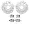 2502-32016 Geoperformance Drilled/Slotted Rotors w/5000 Advanced Brake Pads Kit, 2011-2016 Mini, Position: Front - image 1