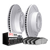 2502-37009 Geoperformance Slotted Brake Rotors w/5000 Advanced Brake Pads Kit, 2001-2004 Multiple Makes/Models, Position: Front - image 1