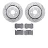 2502-39017 Geoperformance Drilled/Slotted Rotors w/5000 Advanced Brake Pads Kit, 2005-2020 Mopar, Position: Rear - image 1