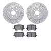 2502-39020 Geoperformance Drilled/Slotted Rotors w/5000 Advanced Brake Pads Kit, Fits Select Mopar, Position: Rear - image 1
