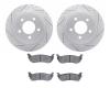 2502-39030 Geoperformance Drilled/Slotted Rotors w/5000 Advanced Brake Pads Kit, 2004-2008 Mopar, Position: Rear - image 1