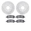 2502-40013 Geoperformance Drilled/Slotted Rotors w/5000 Advanced Brake Pads Kit, 2013-2016 Mopar, Position: Rear - image 1