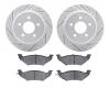 2502-40038 Geoperformance Drilled/Slotted Rotors w/5000 Advanced Brake Pads Kit, 1997-2000 Mopar, Position: Rear - image 1