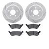 2502-40039 Geoperformance Drilled/Slotted Rotors w/5000 Advanced Brake Pads Kit, 2001-2007 Mopar, Position: Rear - image 1