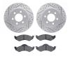 2502-40041 Geoperformance Drilled/Slotted Rotors w/5000 Advanced Brake Pads Kit, 1998-1999 Mopar, Position: Front - image 1
