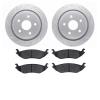 2502-40054 Geoperformance Drilled/Slotted Rotors w/5000 Advanced Brake Pads Kit, 2002-2018 Mopar, Position: Rear - image 1