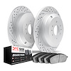 2502-40056 Geoperformance Drilled/Slotted Rotors w/5000 Advanced Brake Pads Kit, 2003-2004 Mopar, Position: Rear - image 1