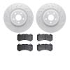 2502-42009 Geoperformance Drilled/Slotted Rotors w/5000 Advanced Brake Pads Kit, Fits Select Mopar, Position: Front - image 1