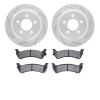 2502-42018 Geoperformance Drilled/Slotted Rotors w/5000 Advanced Brake Pads Kit, 1995-1998 Mopar, Position: Rear - image 1