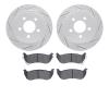 2502-42027 Geoperformance Drilled/Slotted Rotors w/5000 Advanced Brake Pads Kit, 2003-2007 Mopar, Position: Rear - image 1