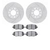 2502-42045 Geoperformance Drilled/Slotted Rotors w/5000 Advanced Brake Pads Kit, Fits Select Mopar, Position: Rear - image 1