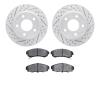 2502-45001 Geoperformance Drilled/Slotted Rotors w/5000 Advanced Brake Pads Kit, 1986-1992 GM, Position: Front - image 1