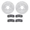 2502-45009 Geoperformance Drilled/Slotted Rotors w/5000 Advanced Brake Pads Kit, 2006-2010 GM, Position: Rear - image 1