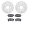 2502-45015 Geoperformance Drilled/Slotted Rotors w/5000 Advanced Brake Pads Kit, 2011-2016 GM, Position: Rear - image 1