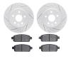 2502-45029 Geoperformance Drilled/Slotted Rotors w/5000 Advanced Brake Pads Kit, 2011-2018 GM, Position: Rear - image 1