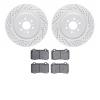 2502-46011 Geoperformance Drilled/Slotted Rotors w/5000 Advanced Brake Pads Kit, 2004-2011 GM, Position: Rear - image 1