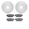 2502-46019 Geoperformance Drilled/Slotted Rotors w/5000 Advanced Brake Pads Kit, 2005-2011 GM, Position: Rear - image 1