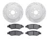 2502-46028 Geoperformance Drilled/Slotted Rotors w/5000 Advanced Brake Pads Kit, 2008-2014 GM, Position: Rear - image 1