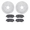 2502-46036 Geoperformance Drilled/Slotted Rotors w/5000 Advanced Brake Pads Kit, 2013-2019 GM, Position: Rear - image 1