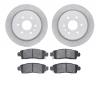 2502-46039 Geoperformance Drilled/Slotted Rotors w/5000 Advanced Brake Pads Kit, 2013-2019 GM, Position: Rear - image 1
