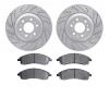 2502-46064 Geoperformance Drilled/Slotted Rotors w/5000 Advanced Brake Pads Kit, 2004-2009 GM, Position: Front - image 1