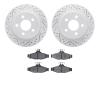 2502-47008 Geoperformance Drilled/Slotted Rotors w/5000 Advanced Brake Pads Kit, 1993-1997 GM, Position: Rear - image 1