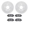 2502-47030 Geoperformance Drilled/Slotted Rotors w/5000 Advanced Brake Pads Kit, 2004-2016 GM, Position: Rear - image 1