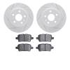 2502-47040 Geoperformance Drilled/Slotted Rotors w/5000 Advanced Brake Pads Kit, Fits Select GM, Position: Rear - image 1