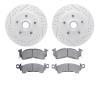 2502-47049 Geoperformance Drilled/Slotted Rotors w/5000 Advanced Brake Pads Kit, 1969-1996 GM, Position: Front - image 1