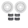 2502-47052 Geoperformance Drilled/Slotted Rotors w/5000 Advanced Brake Pads Kit, Fits Select GM, Position: Rear - image 1