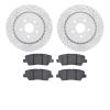 2502-47054 Geoperformance Drilled/Slotted Rotors w/5000 Advanced Brake Pads Kit, 2015-2019 GM, Position: Rear - image 1