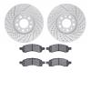 2502-47057 Geoperformance Drilled/Slotted Rotors w/5000 Advanced Brake Pads Kit, 2006-2009 GM, Position: Front - image 1