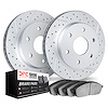 2502-48000 Geoperformance Drilled/Slotted Rotors w/5000 Advanced Brake Pads Kit, 2017-2020 GM, Position: Rear - image 1