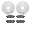 2502-48035 Geoperformance Drilled/Slotted Rotors w/5000 Advanced Brake Pads Kit, 2014-2020 GM, Position: Rear - image 1